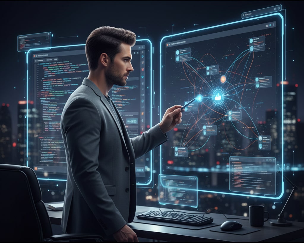 professional api developer working on integration