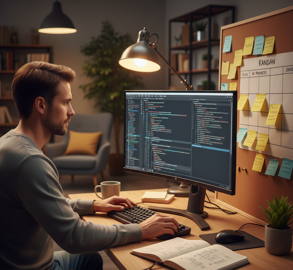 Developer practicing daily coding strategies