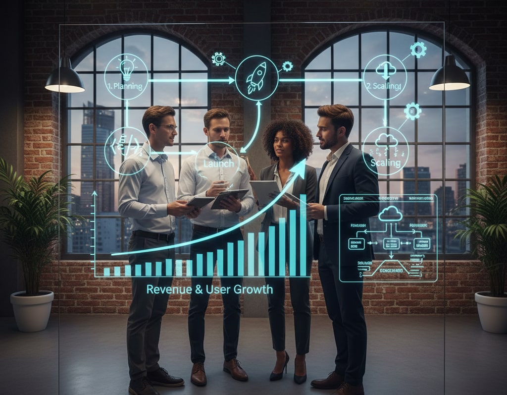 Full stack development project roadmap from planning to scaling