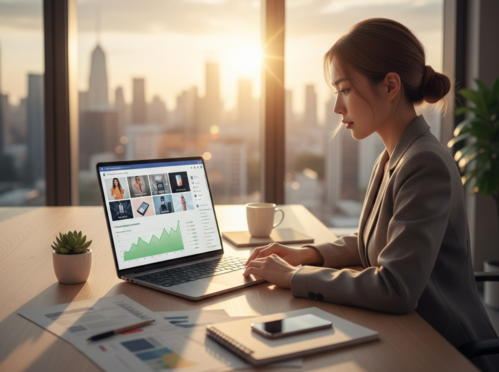 Facebook ads expert managing ad campaigns for business growth