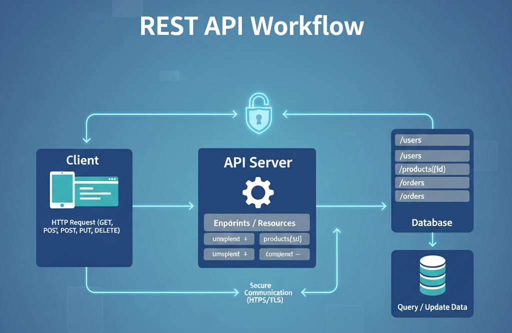 REST API workflow diagram