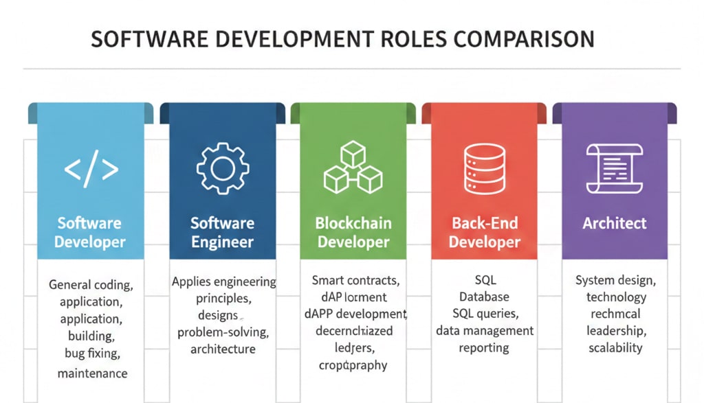 Development roles comparison chart
